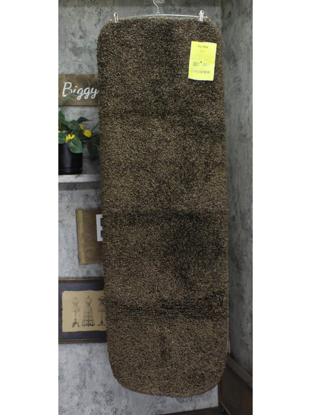 Garland Rug Serendipity Shaggy Washable Nylon Bath Mat Rug Chocolate Brown 22x60